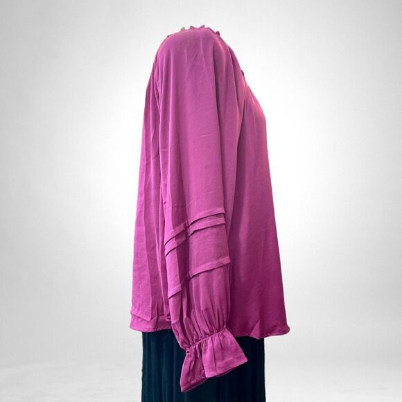 GIGIO "Steal the Show" Poet Boho Blouse - Magenta, 1XL - Picture 5 of 10